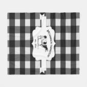 Zwarte Buffalo Boerderij Koe Fleece Deken (Voorkant (Horizontaal))