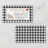 Zwarte Buffalo Play Book Request Enclosure Card Informatiekaartje (Voorkant / Achterkant)