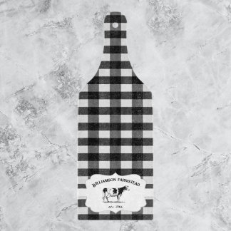 Zwarte Buffalo-spelden Koe Boerderij snijbord Snijplank