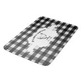 Zwarte Buffel geruite Boerderij kipbadmat Badmat (Gekanteld)