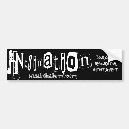 Zwarte bumpersticker (Voorkant)