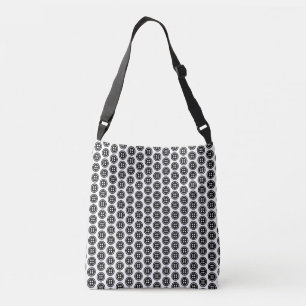 Zwarte Button Crossbody Tas
