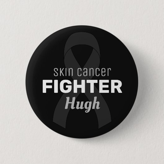 Zwarte Button met huidkanker (Voorkant)