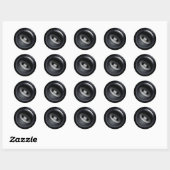 Zwarte Button Stickers (Vel)