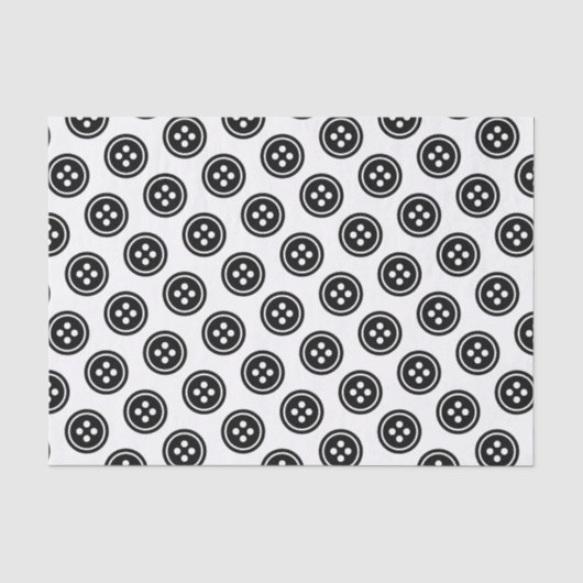 Zwarte Button Tissuepapier (Voorkant)