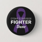 Zwarte Button van de ziekte van Crohn (Voorkant)