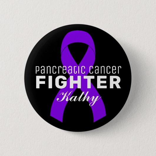 Zwarte Button van Pancreaskanker (Voorkant)