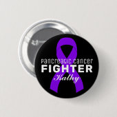 Zwarte Button van Pancreaskanker (Voorkant /achterkant)