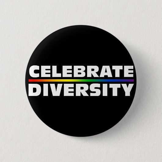 Zwarte Button voor gevierde diversiteit (Voorkant)