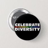 Zwarte Button voor gevierde diversiteit (Voorkant /achterkant)
