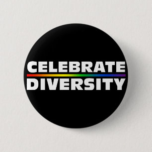 Zwarte Button voor gevierde diversiteit
