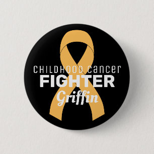 Zwarte Button voor kinderkanker