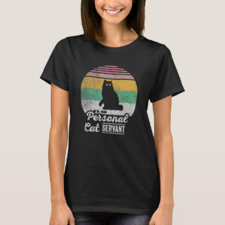 Zwarte Ca Retro Vintage Persoonlijke Kat Kneght 1 T-shirt