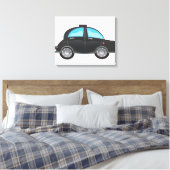 Zwarte Cab Canvas Afdruk (Insitu (Slaapkamer))
