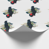 Zwarte cadeaubonnen voor katoenprogramma's cadeaupapier (Hoek)