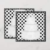 ZWARTE CAKE WEDDDING INVITATIE VAN DE SPOT VAN DE  KAART (Voorkant / Achterkant)