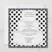 ZWARTE CAKE WEDDDING INVITATIE VAN DE SPOT VAN DE  KAART (Achterkant)