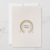 Zwarte Calla lelie Bruidsdiner Art Nouveau Deco Kaart (Achterkant)