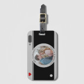 Zwarte camera Couponfotonamen Unieke Bagagelabel (Voorkant (verticaal))