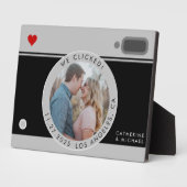 Zwarte Camerafoto Unieke Huwelijksverjaardag Fotoplaat (Zijkant)