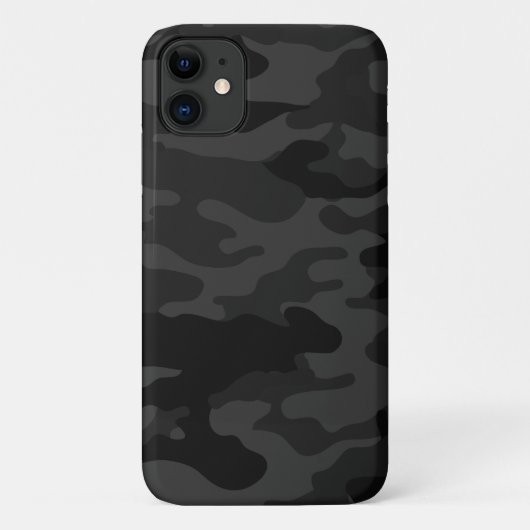 Zwarte Camouflage Case-Mate iPhone Case (Achterkant)