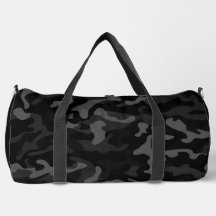 Zwarte Camouflage Duffel Bag