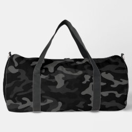 Zwarte Camouflage Duffel Bag Plunjezak