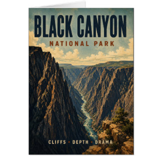 Zwarte Canyon National Park Vintage Stijl Poster