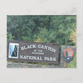 Zwarte Canyon van de Gunnison Briefkaart