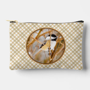 Zwarte-Capped Chickadee in Winter Originele Foto Etui