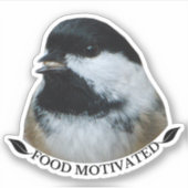 Zwarte-caps Chickadee - Voedsel Gemotiveerd Sticker (Voorkant)
