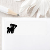 zwarte cartoon etiket (Insitu)