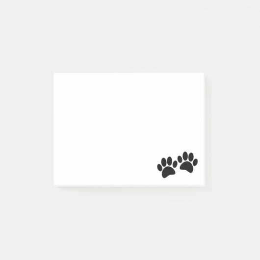 Zwarte Cartoon-puppierprinters Post-it® Notes (Voorkant)