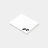 Zwarte Cartoon-puppierprinters Post-it® Notes (Schuin)