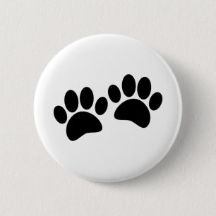 Zwarte Cartoon-puppierprinters Ronde Button 5,7 Cm