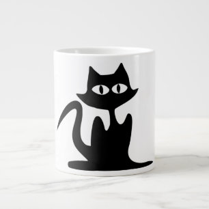 ZWARTE CAT EXTRA GROTE BEKER
