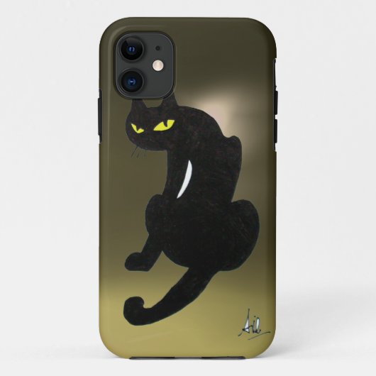 ZWARTE CAT grijs Case-Mate iPhone Case (Achterkant)