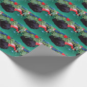 ZWARTE CAT, MERRY CHRISTMAS CADEAUPAPIER (Hoek)