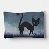 Zwarte Cat Print Cut & Naai Canvas tas – Schattige (Achterkant)