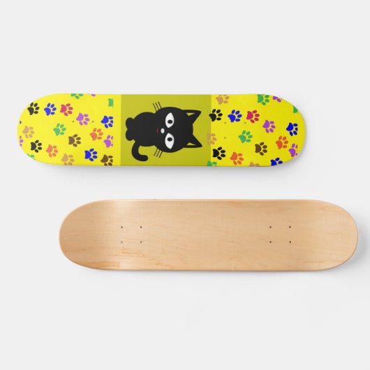ZWARTE CAT-SKATEBOARD-DECK SKATEBOARD (Horizontaal)