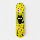 ZWARTE CAT-SKATEBOARD-DECK SKATEBOARD (Voorkant)