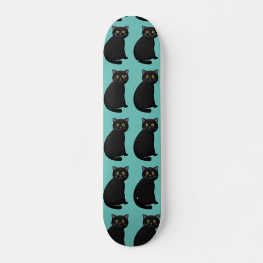 ZWARTE CAT-SKATEBOARDEN SKATEBOARD (Voorkant)