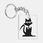 ZWARTE CAT SLEUTELHANGER (Voorkant Links)