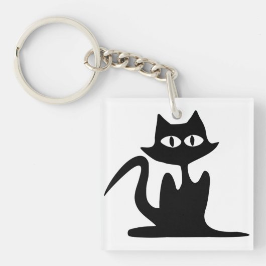 ZWARTE CAT SLEUTELHANGER (Voorkant)