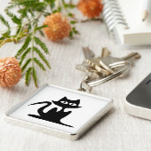 ZWARTE CAT SLEUTELHANGER (Zijkant)
