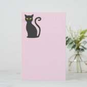 ZWARTE CAT-STATIONERIE BRIEFPAPIER (Staand voorkant)