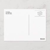 Zwarte centrum klassieke monogram foto dank u opme briefkaart (Achterkant)