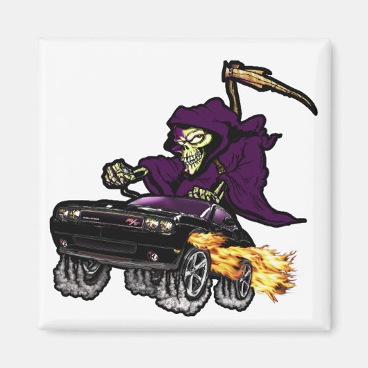 Zwarte Challenger R/T-magneet Magneet (Voorkant)