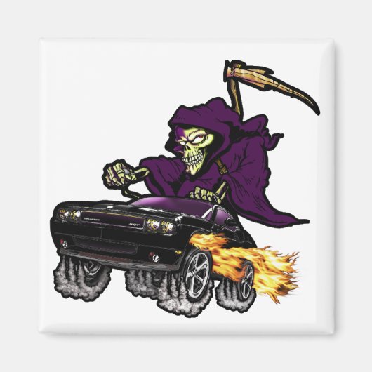 Zwarte Challenger SRT8 Magneet (Voorkant)