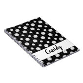 Zwarte Cheerleader Pom Pom Pattern Notitieboek (Rechterzijde)